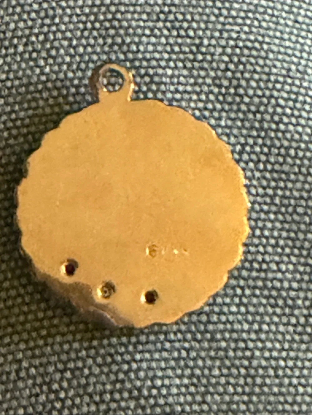 VTG Oak Rubber Co. Gold Award Pendant w/ Diamond & Rubies 5.2g 1/5 10kt Gold
